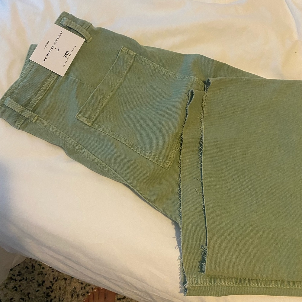 ZARA The Marine Straight in Mint Flare Pants